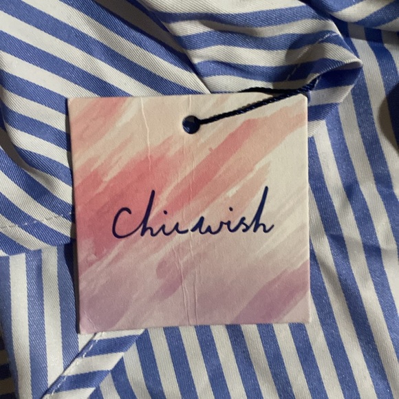 Chicwish ONE-SHOULDER RUFFLE TOP IN BLUE - Picture 4 of 4